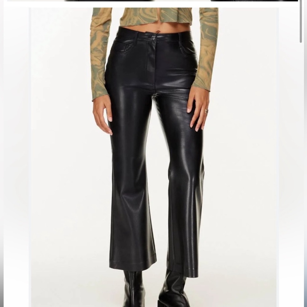 New! Wilfred Melina Flare Pants – Black Vegan Leather – Size 6